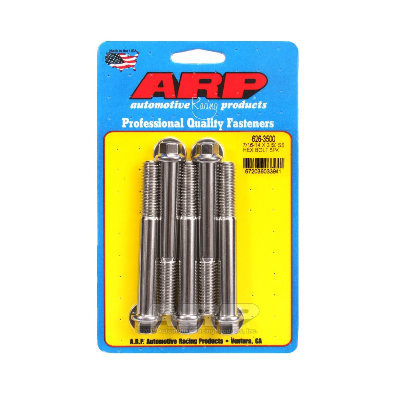 Șuruburi și piulițe universale ARP 7/16-14 – Șuruburi hexagonale din oțel inoxidabil x5 - ARP-626-3500 - 626-3500 - 3666618192765